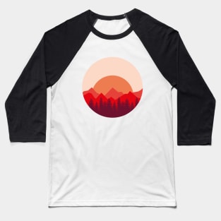 Mountain Sunset Baseball T-Shirt